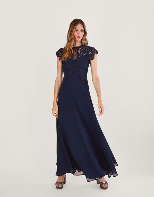 Louise Lace Maxi Dress Blue