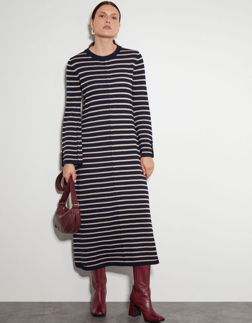 Shaw Stripe Midi Jumper Dress...