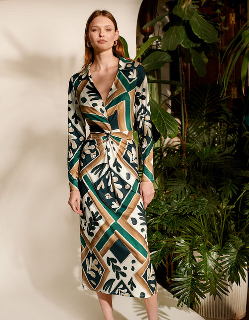 Cadenza Print Jersey Dress...