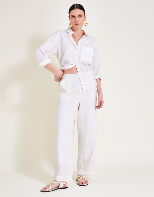 Parker Linen Crop Trousers...