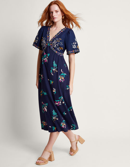 Maya Floral Embroidered Dress...