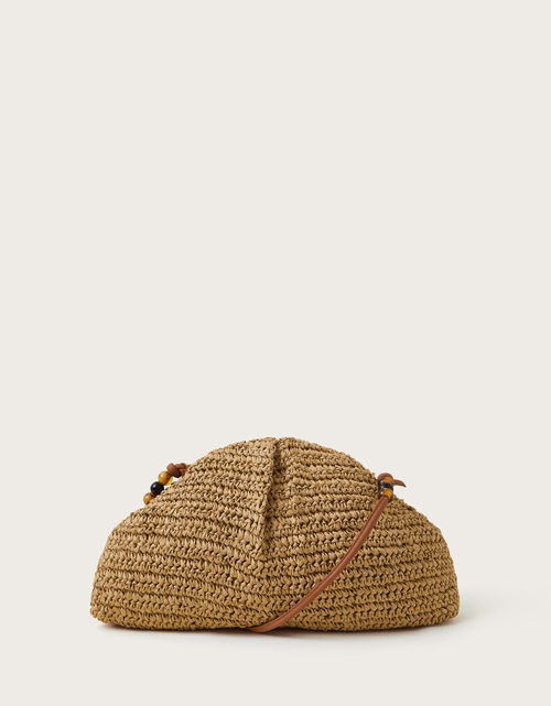 Natural Raffia Clutch Bag