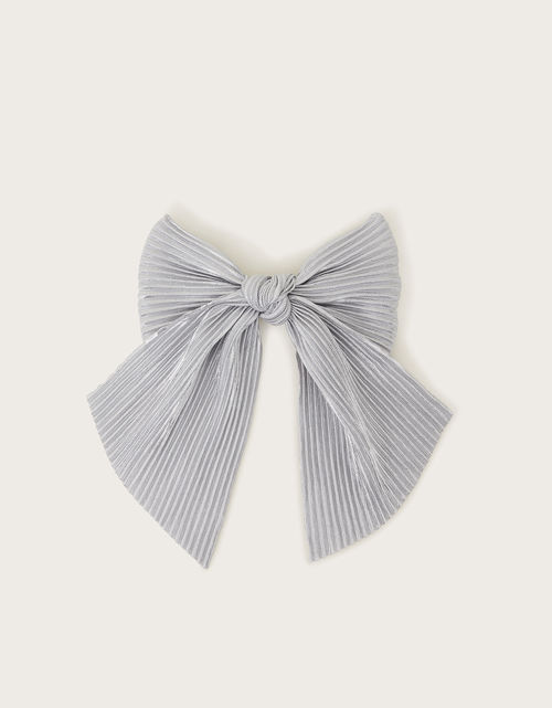 Metallic Plisse Bow Hair Clip