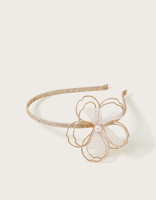 Wire Flower Glitter Headband