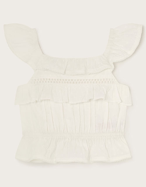 Boutique Dobby Top Ivory