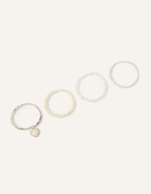 Rose Pearl Bracelets 4 Pack