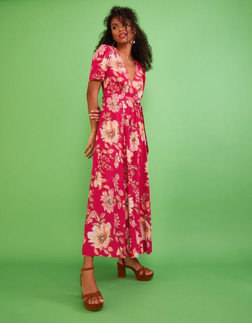 Bex Sequin Floral Wrap Dress...