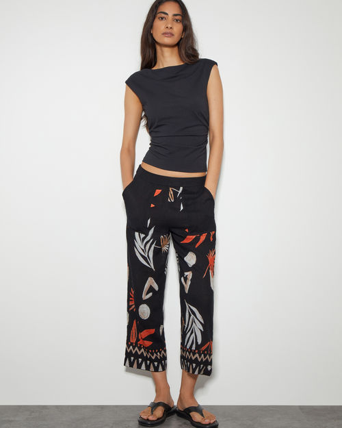 Carlotta Crop Trousers Black