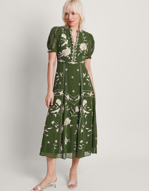Grace Embroidered Dress Green