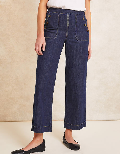 Harper Short-Length Crop Jeans Blue