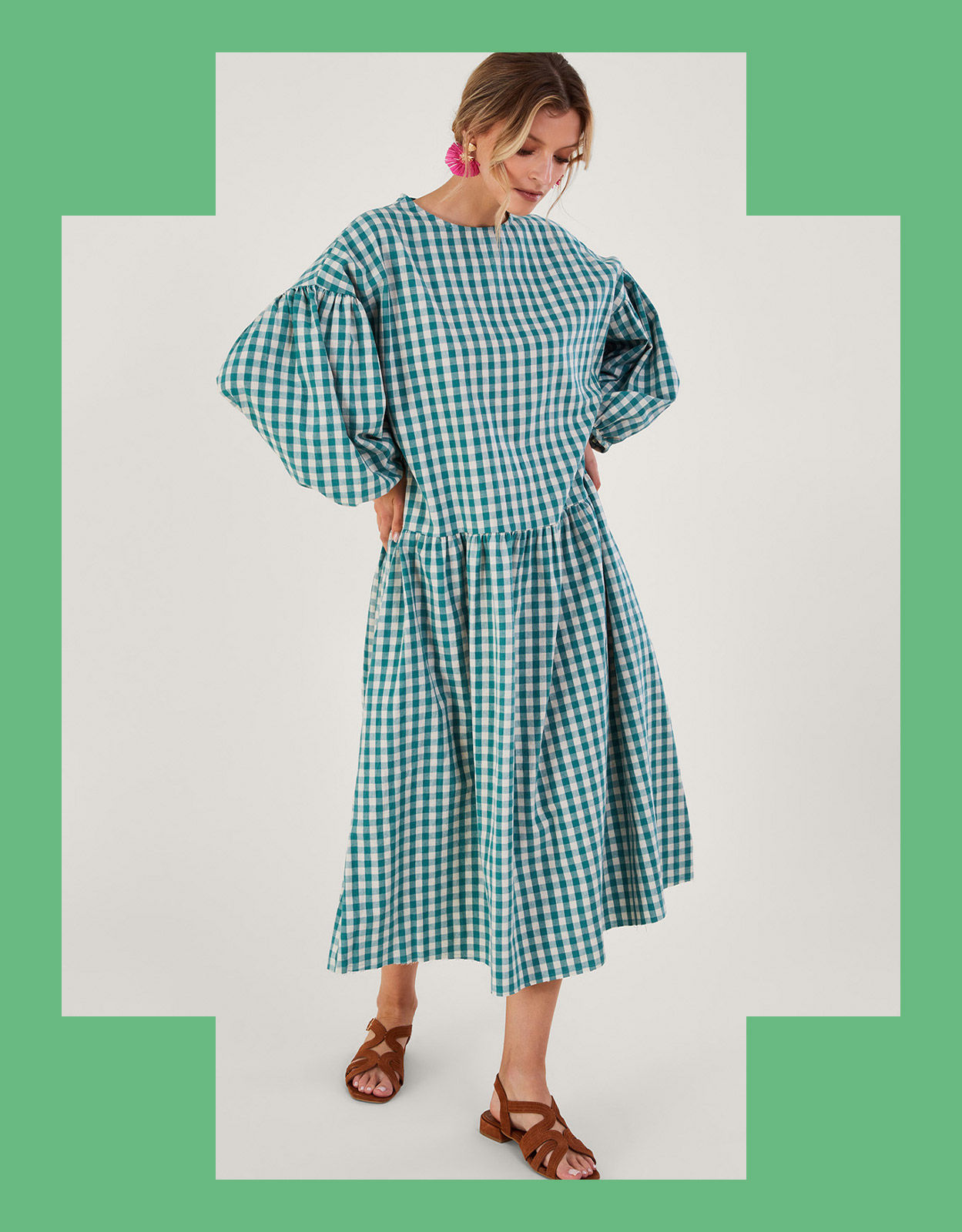 April Meets October May Gingham Dress Blue 115.50 Brent Cross
