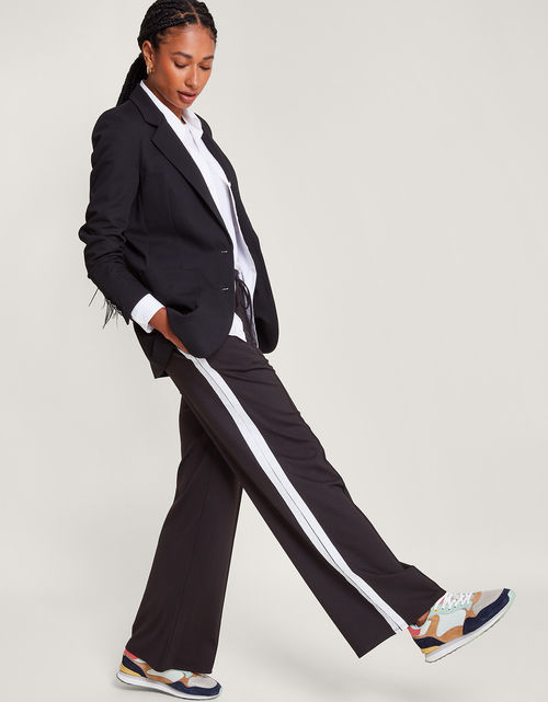 Susie Stripe Trousers Black