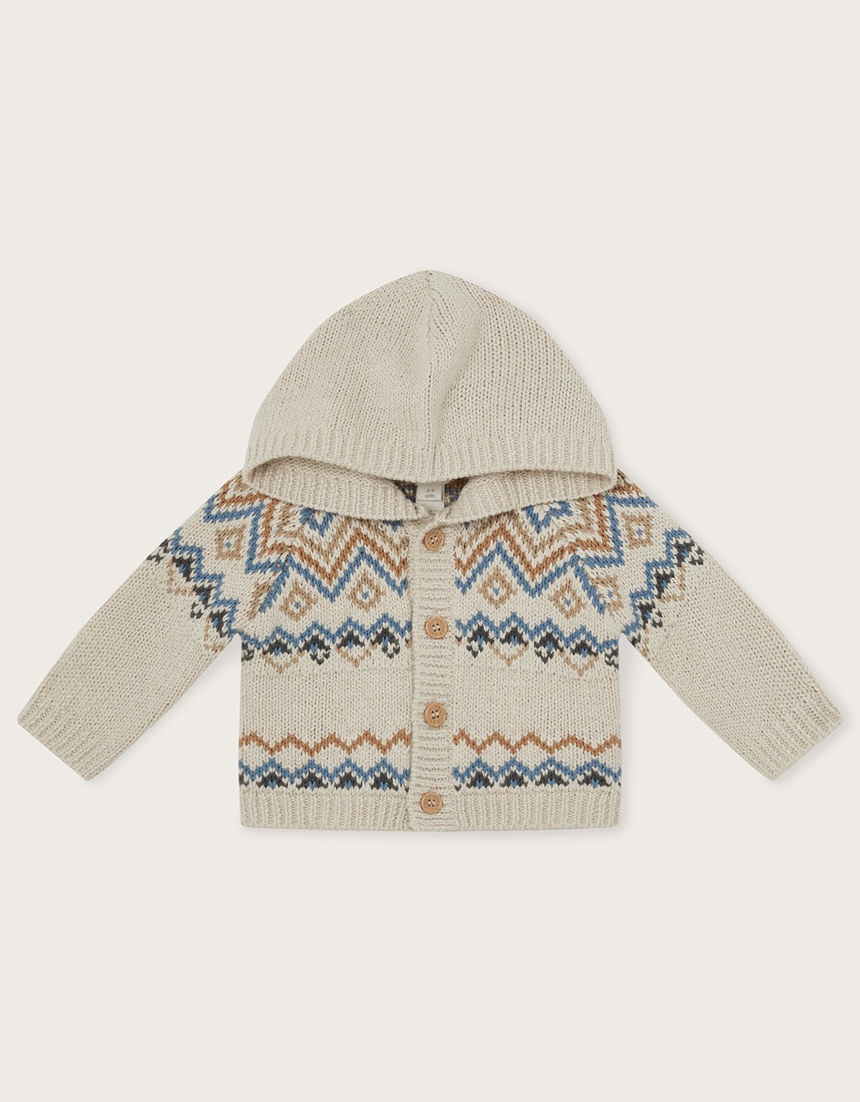 Newborn Fair Isle Knitted Cardigan Ivory Compare Brent Cross