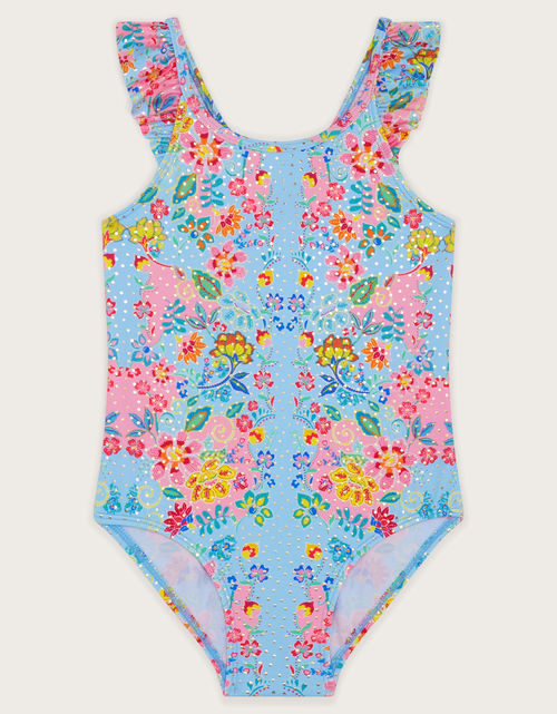 Foil Floral Print Swimsuit...