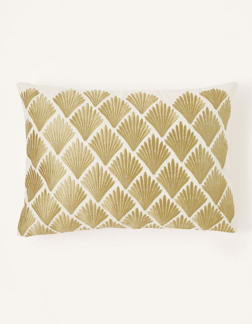 Metallic Fan Rectangle Cushion