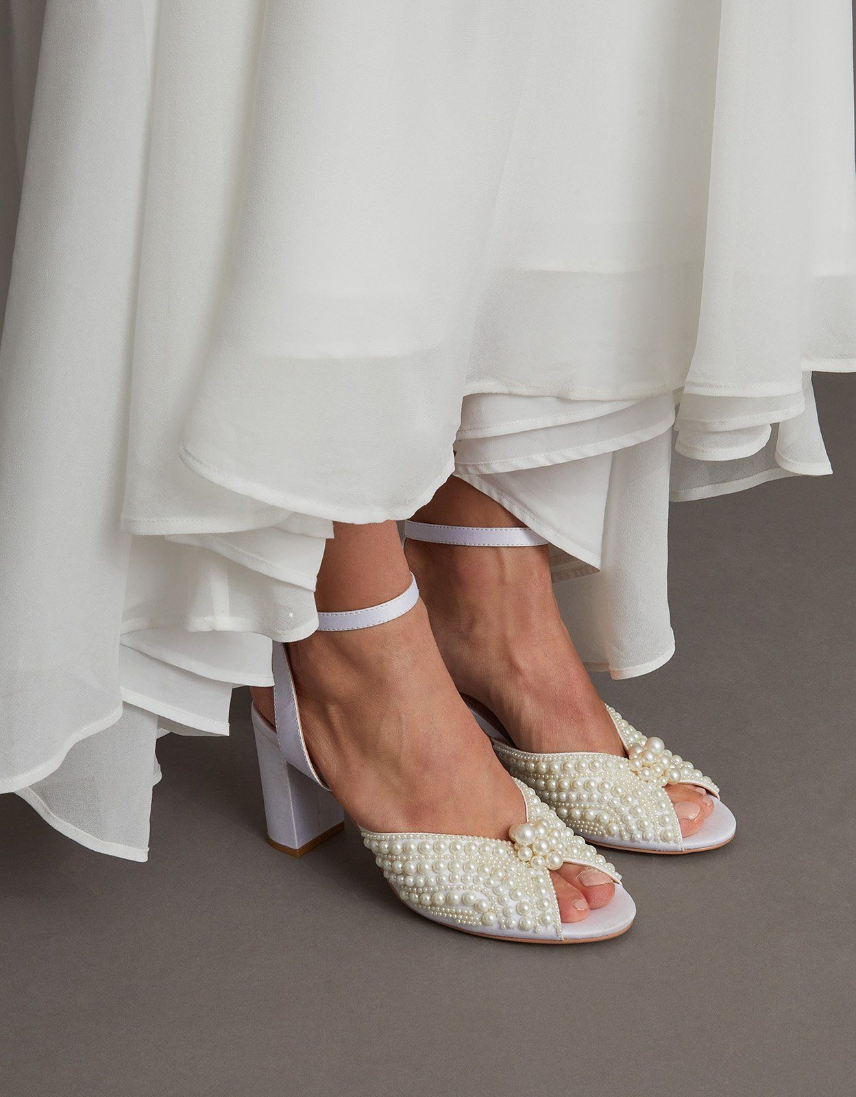 Ivory block heel sandals uk deals