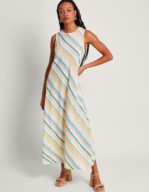 Aubree Stripe Dress Green