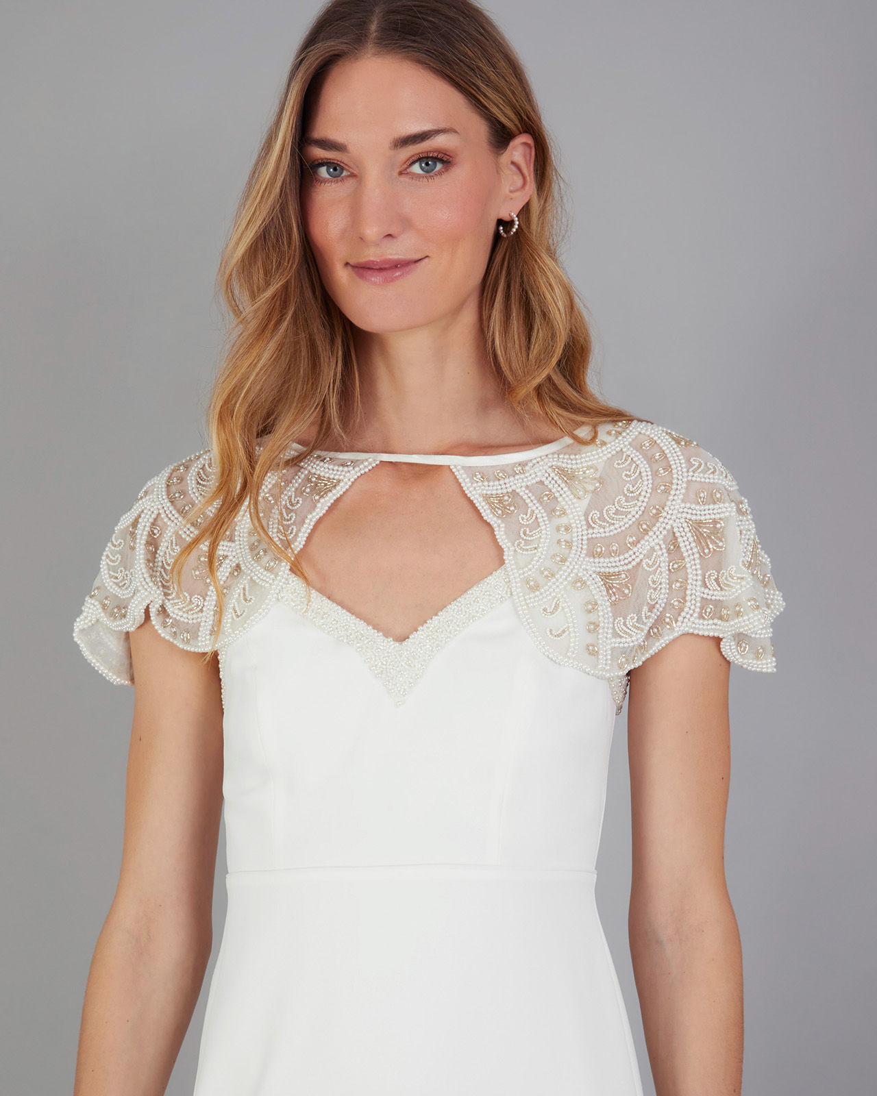 Embellished bridal cape online