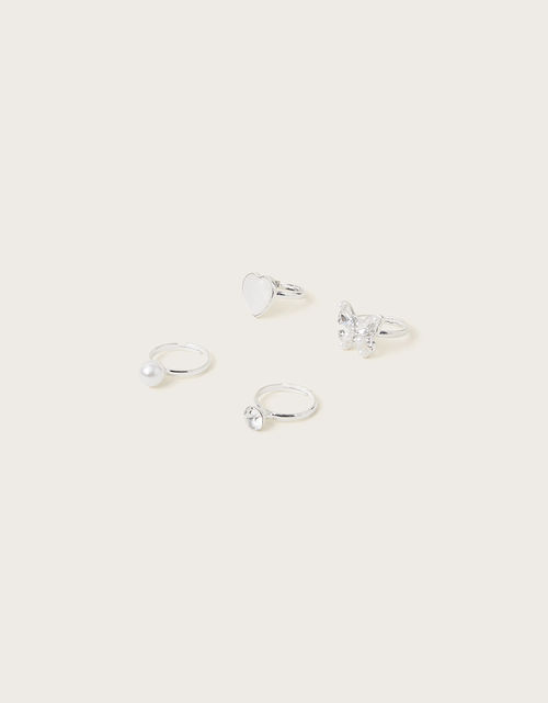 4-Pack Bridesmaid Pearl Rings