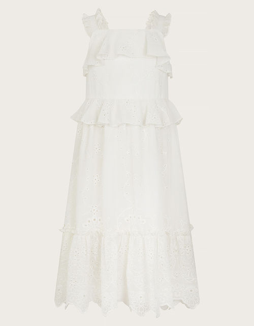 Zahara Broderie Dress Ivory