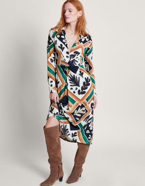 Cadenza Print Jersey Dress...