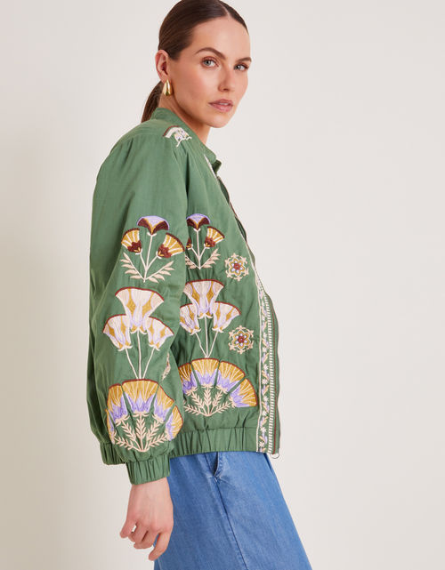 Cristina Embroidered Bomber...