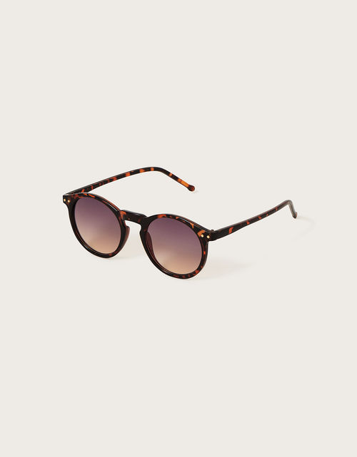 Tortoiseshell Round Sunglasses