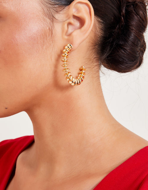 Beaded Hoop Earrings