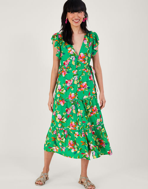 Lilou Floral Tea Dress in...