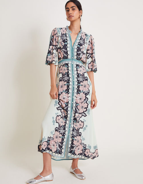 Katrina Floral Midi Shirt...