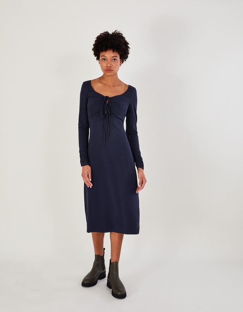 Ruched Jersey Midi Dress with...