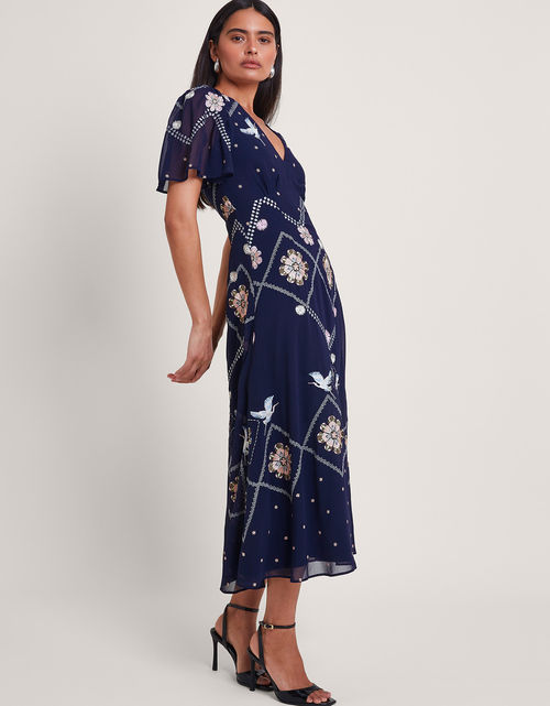 Neela Embroidered Tea Dress...