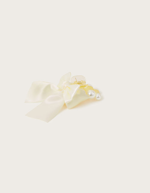 Bridesmaid Pearl Bow Claw Clip