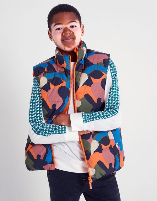 Reversible Camo Gilet Orange