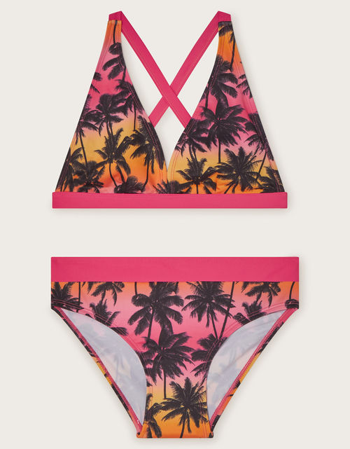 Ombre Palm Print Bikini Multi