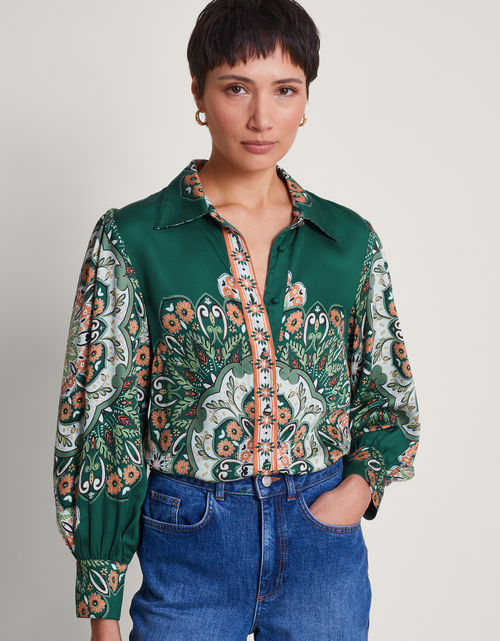 Lumi Print Blouse Green