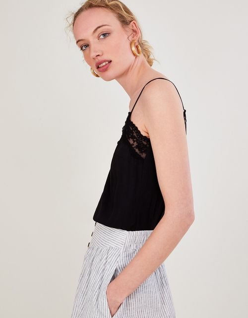 Embroidered Cami Top Green