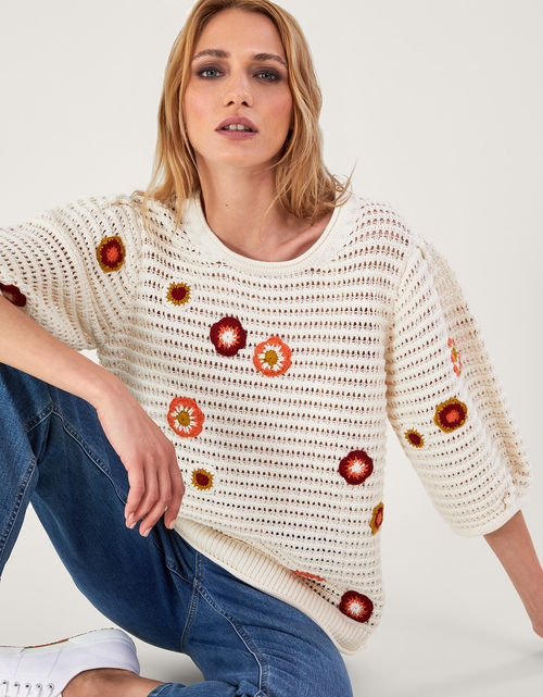 Floral Embroidered Jumper...