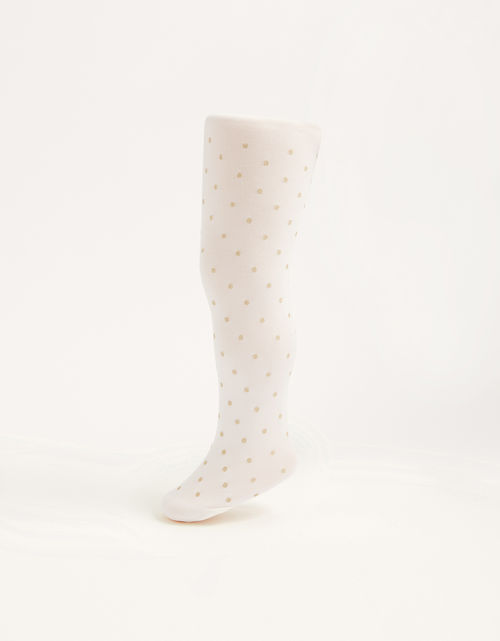 Baby Glitter Spot Tights Gold