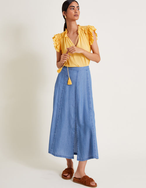 Tierra Midi Skirt Blue