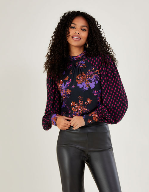 Kiera Floral Print Blouse in...