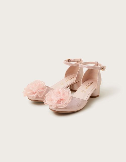 Two-Part Floral Heels Pink