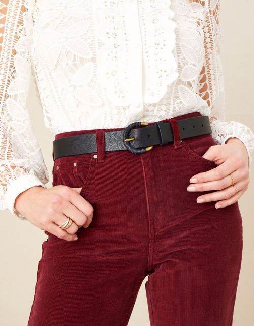 Leather Summer Buckle Belt...