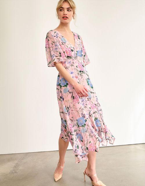 Sisi Floral Print Dress Pink