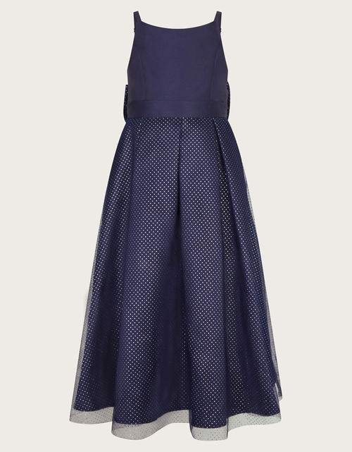 Anastasia Sparkle Mesh Maxi Dress Blue