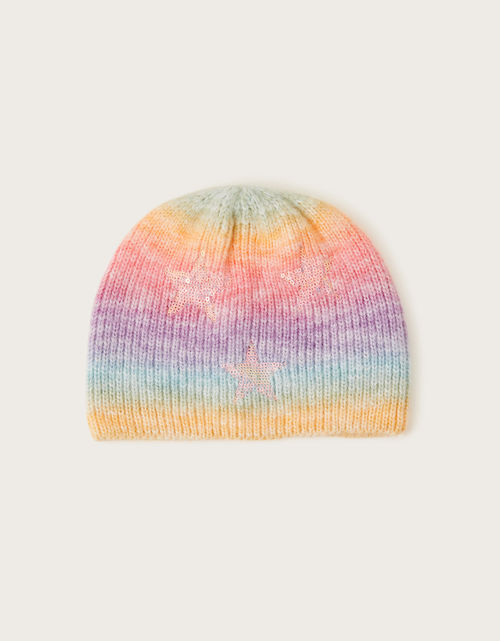 Rainbow Star Sequin Hat Multi