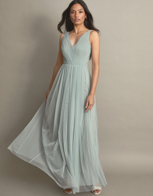 Anne Mesh Maxi Dress Green