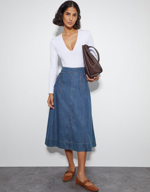 Harper Denim Skirt Blue