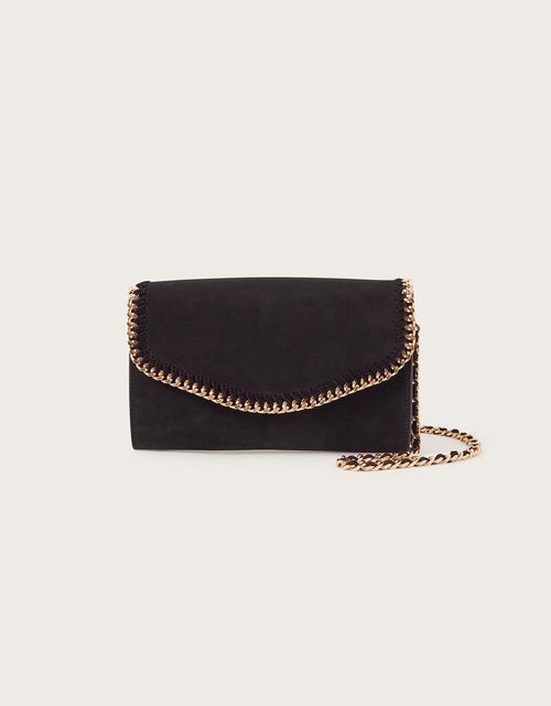 Suede Chain Cross-Body Bag...