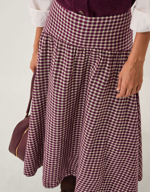 Agatha Check Drop Waist Midi...